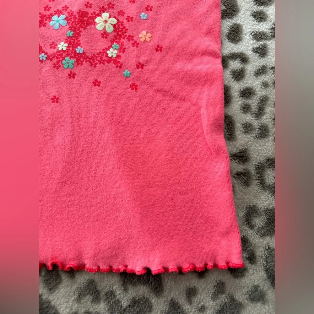 Carter’s Glitter Flower Graphic Top in Coral Pink Size 12 Months